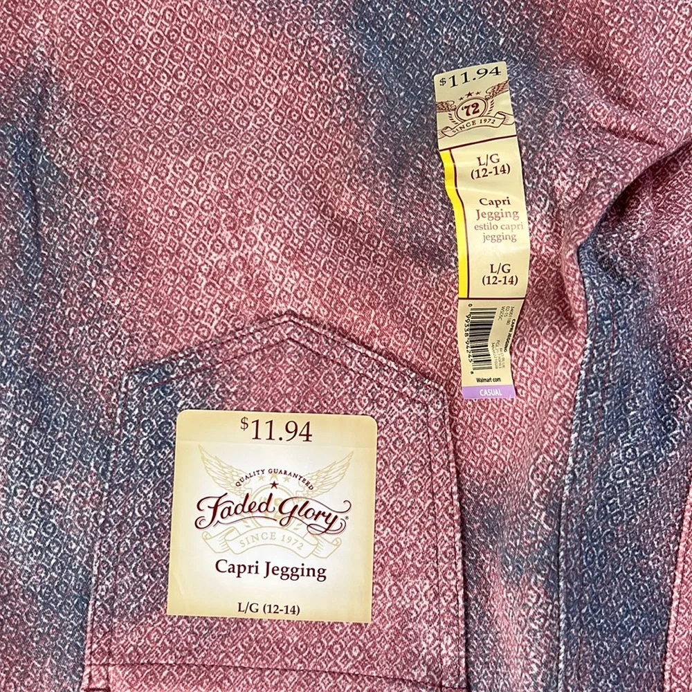 Faded Glory Capri Jegging Size L/G (12-14) - Picture 2 of 5